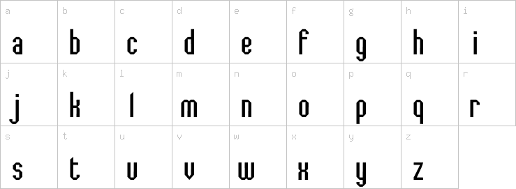 Lowercase characters