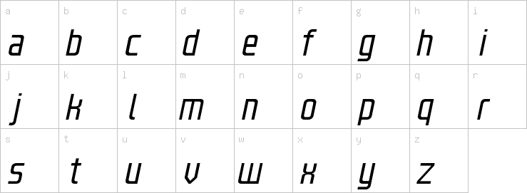 Lowercase characters