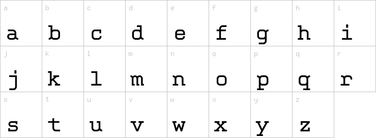 Lowercase characters