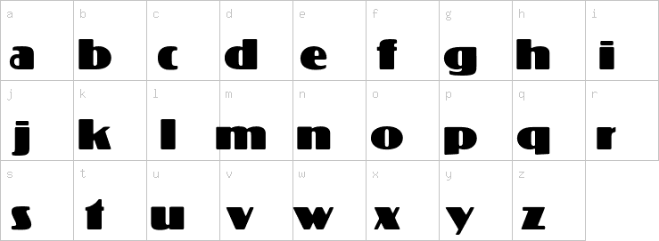 Lowercase characters