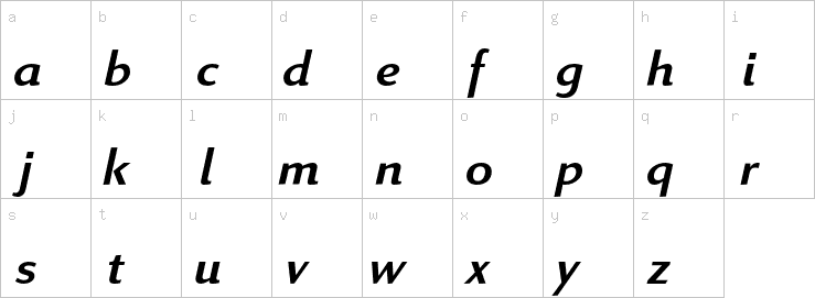 Lowercase characters