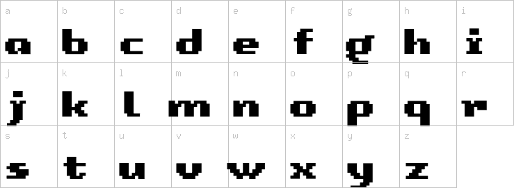 Lowercase characters