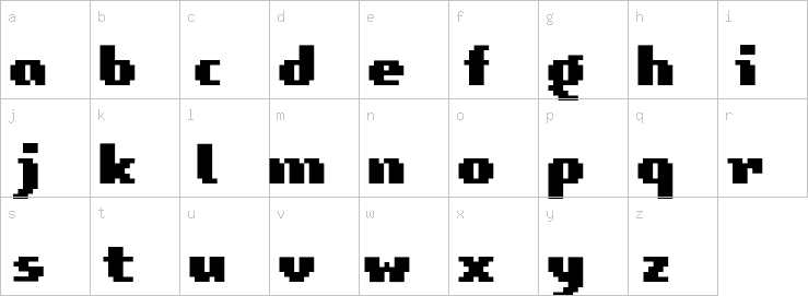 Lowercase characters