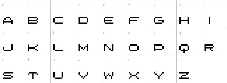 Lowercase characters