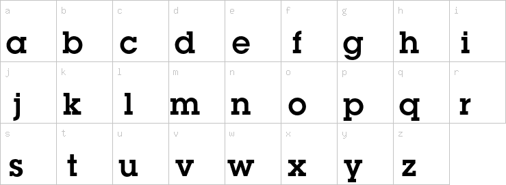 Lowercase characters