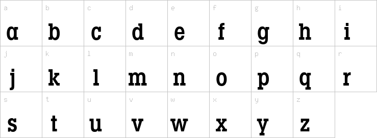 Lowercase characters