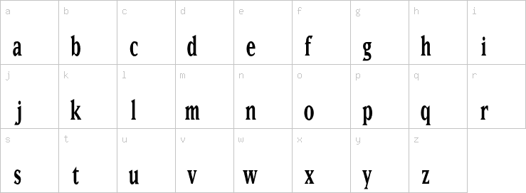 Lowercase characters