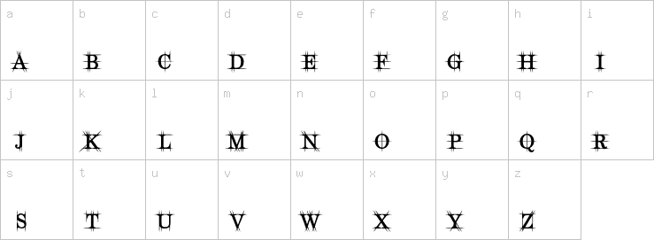 Lowercase characters