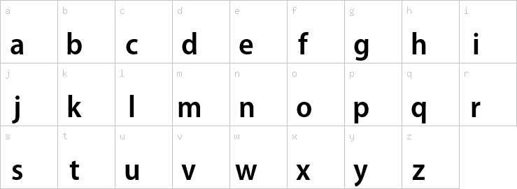 Lowercase characters