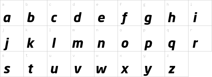 Lowercase characters