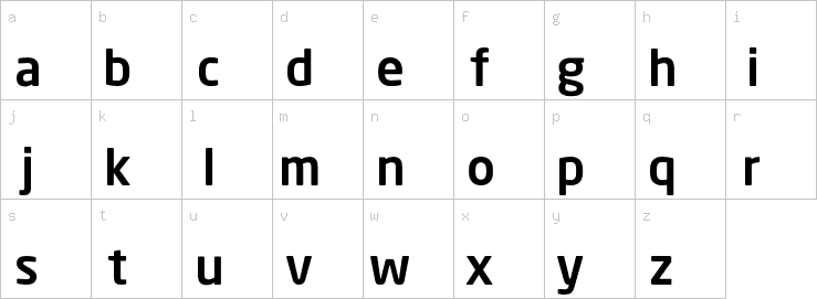 Lowercase characters