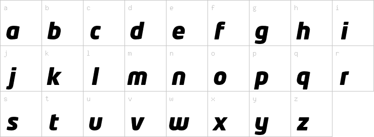Lowercase characters