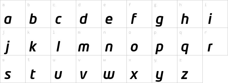 Lowercase characters