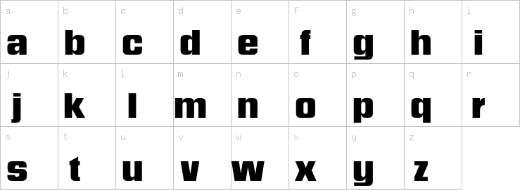 Lowercase characters