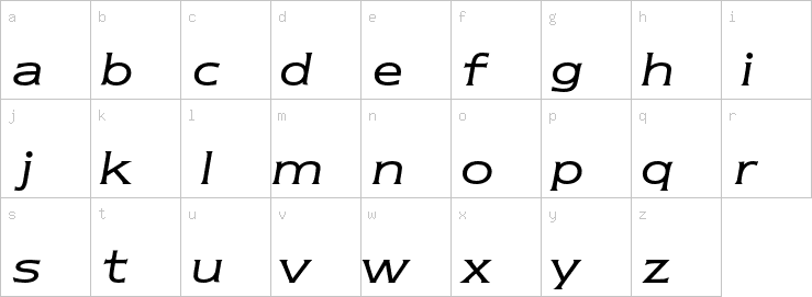 Lowercase characters