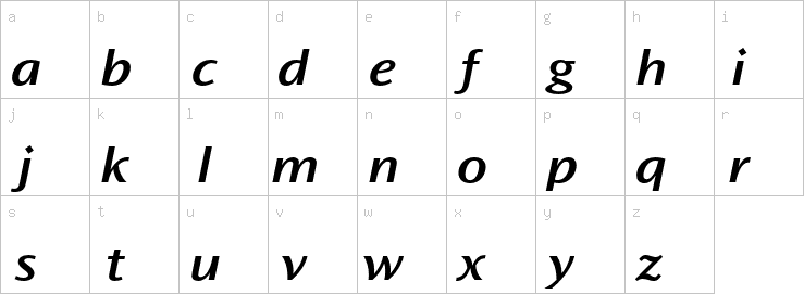 Lowercase characters