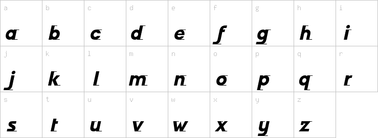 Lowercase characters
