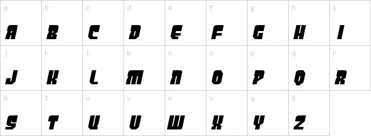 Lowercase characters