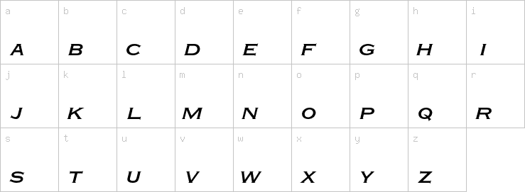 Lowercase characters