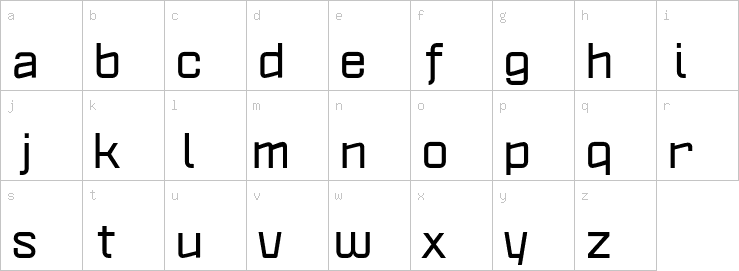 Lowercase characters