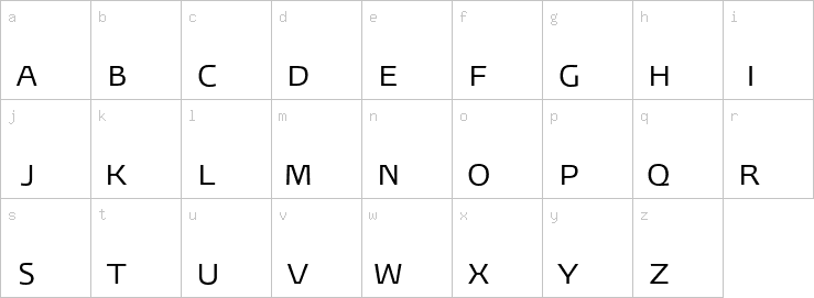 Lowercase characters