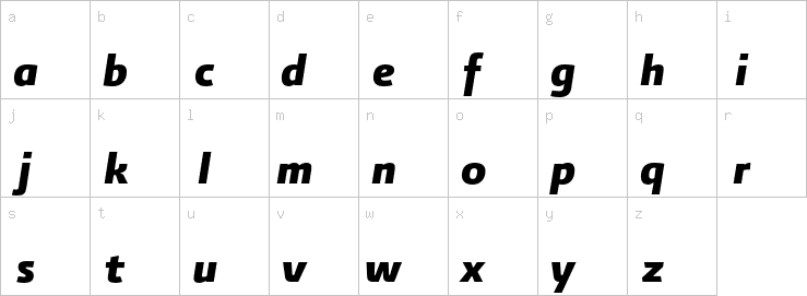 Lowercase characters