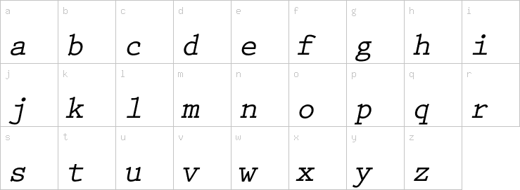 Lowercase characters