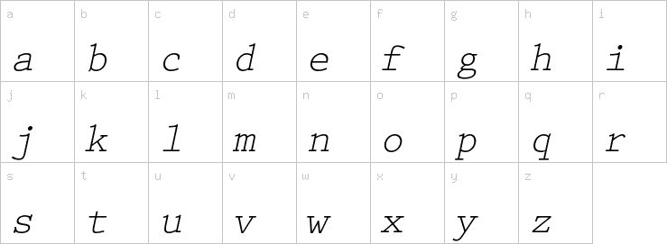 Lowercase characters