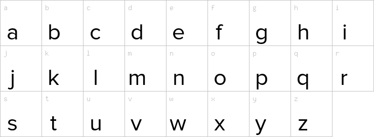 Lowercase characters