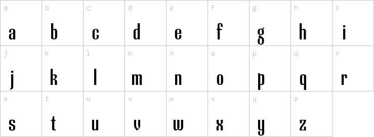 Lowercase characters