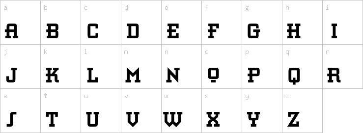 Lowercase characters