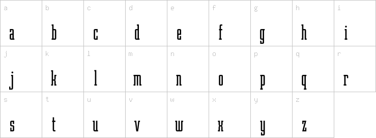 Lowercase characters