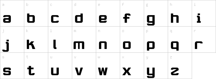 Lowercase characters