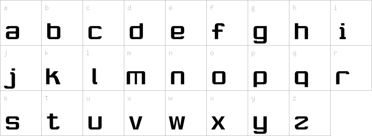 Lowercase characters