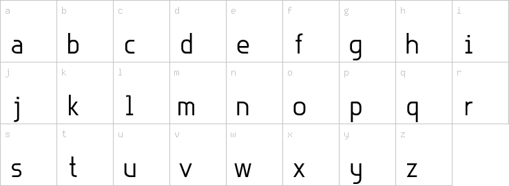 Lowercase characters