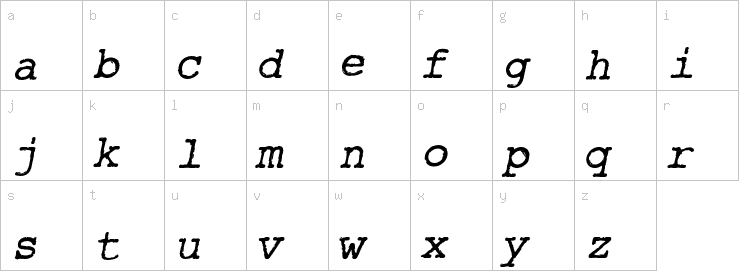 Lowercase characters