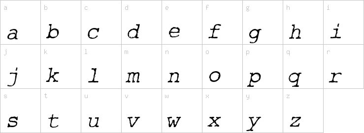 Lowercase characters