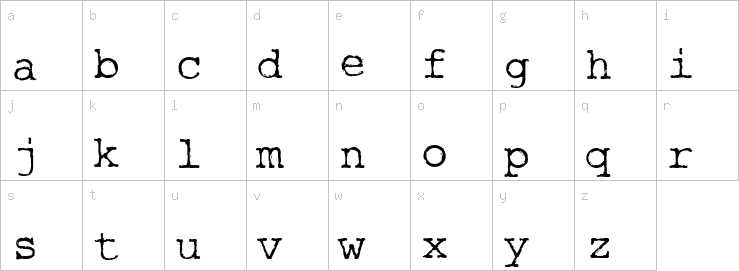 Lowercase characters