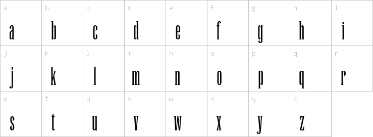 Lowercase characters