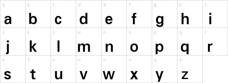 Lowercase characters