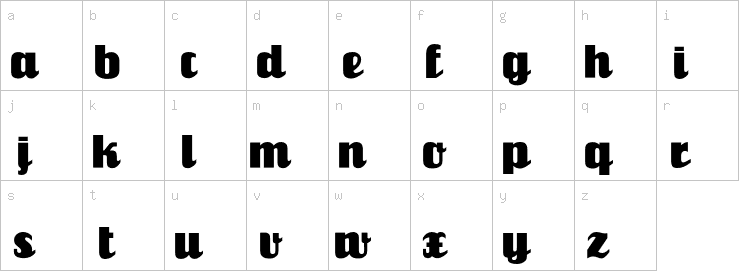 Lowercase characters