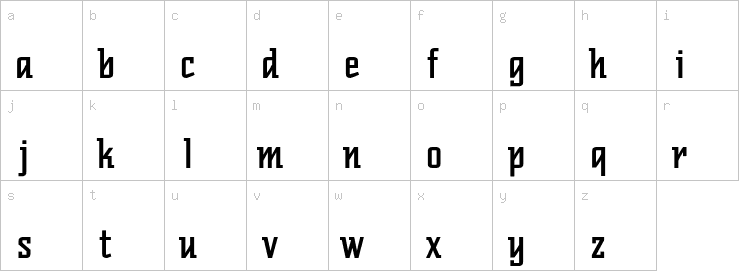 Lowercase characters