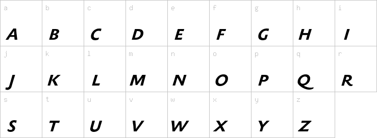 Lowercase characters