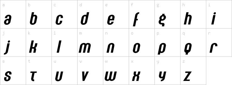 Lowercase characters