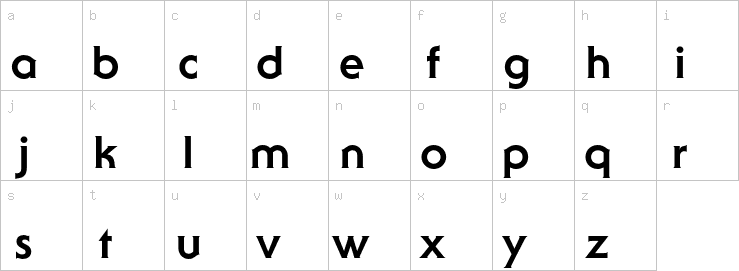 Lowercase characters