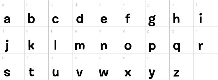 Lowercase characters