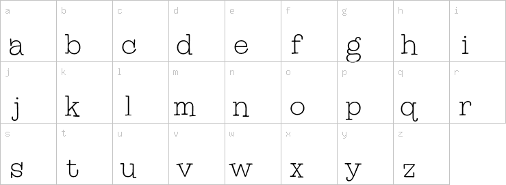 Lowercase characters
