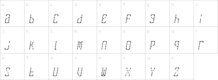 Lowercase characters