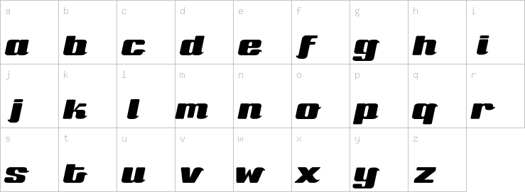 Lowercase characters