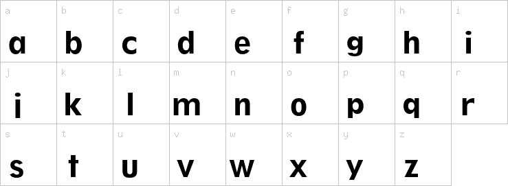 Lowercase characters